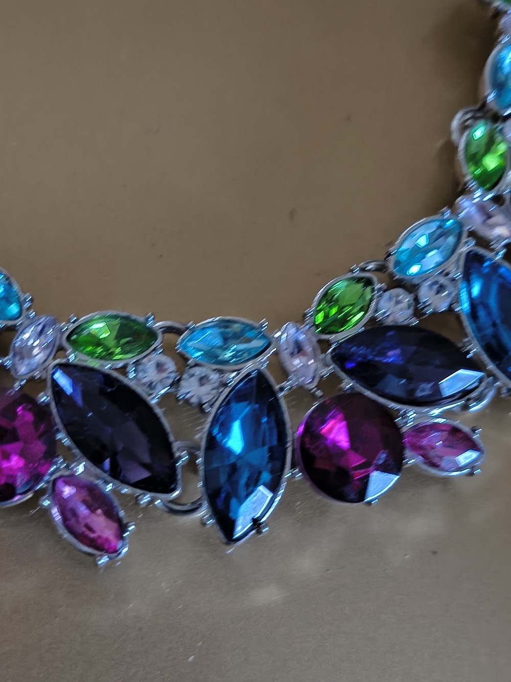 Multicolor Crystal Stretch Bracelet and Necklace Set - Women's Jewelry Paparazzi - Picture 6 of 10